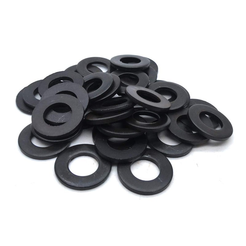 NGe 100 Set M6 Steel Split Washer Lock Spring Ring and Flat Washer, Surface Black Oxide Finish, 0.08" and 0.05" Thick - Image 3